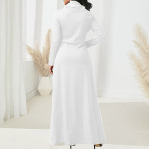 Monochrom Latz-Maxikleid