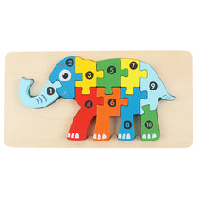 Laden Sie das Bild in den Galerie-Viewer, Pädagogisches 3D-Holzpuzzle für Kinder