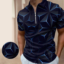 Laden Sie das Bild in den Galerie-Viewer, Modisches lässiges bedrucktes Poloshirt