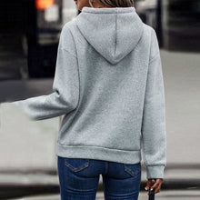 Laden Sie das Bild in den Galerie-Viewer, Damen Sweatshirt mit Kapuze und applizierter Spitze
