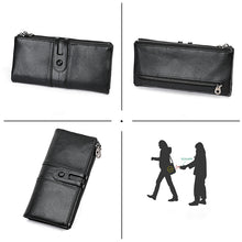 Laden Sie das Bild in den Galerie-Viewer, Multifunktionale Lange Geldbörse aus Leder