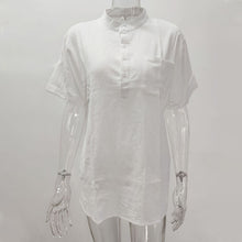 Laden Sie das Bild in den Galerie-Viewer, Einfarbiges Herrenhemd mit Stehkragen