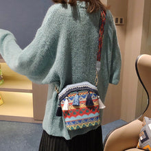 Laden Sie das Bild in den Galerie-Viewer, Damen Ethnische Beuteltasche mit Quaste