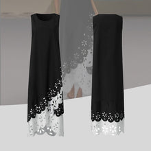 Laden Sie das Bild in den Galerie-Viewer, Gefälschtes zweiteiliges ärmelloses unregelmäßiges Kleid für Damen