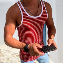 Laden Sie das Bild in den Galerie-Viewer, Gestreiftes lässiges Tanktop für Herren
