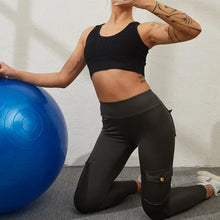 Laden Sie das Bild in den Galerie-Viewer, Hochelastische Yogahose mit mehreren Taschen