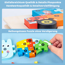 Laden Sie das Bild in den Galerie-Viewer, Pädagogisches 3D-Holzpuzzle für Kinder