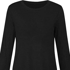 Einfarbiges T-Shirt mit Rundhalsausschnitt
