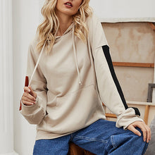 Laden Sie das Bild in den Galerie-Viewer, Damen Modischer Kapuzenpullover mit Farbblock