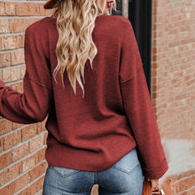 Laden Sie das Bild in den Galerie-Viewer, Einfarbiger V-Ausschnitt-Strick