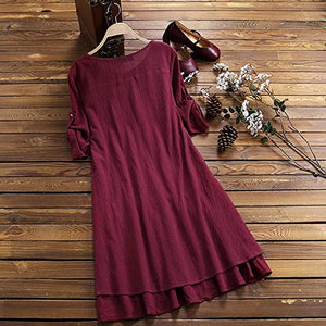 Vintage getäfeltes Kleid