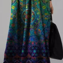 Laden Sie das Bild in den Galerie-Viewer, Schmal Geschnittenes Bedrucktes Langärmliges Kleid