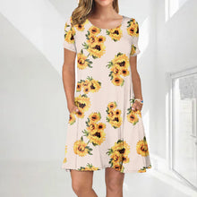 Laden Sie das Bild in den Galerie-Viewer, Damen Sommerkleid mit Print