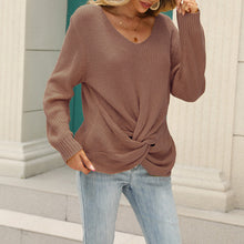 Laden Sie das Bild in den Galerie-Viewer, Geknoteter Strickpullover für Damen
