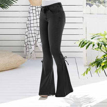 Laden Sie das Bild in den Galerie-Viewer, Elastische Schlagjeans mit Schnürung