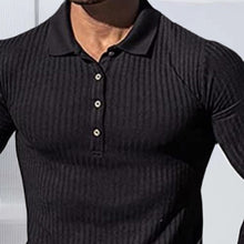 Laden Sie das Bild in den Galerie-Viewer, Langärmliger Elastischer Polopullover