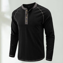 Laden Sie das Bild in den Galerie-Viewer, Rundhals-T-Shirt mit langen Ärmeln für Herren