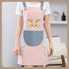 Laden Sie das Bild in den Galerie-Viewer, Niedliche Wasserdichte Ölbeständige Zeichentrickhirschschürze