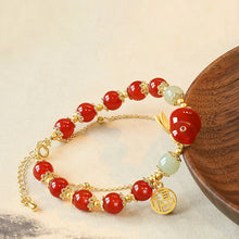 Laden Sie das Bild in den Galerie-Viewer, Rotes Achat Jade Kaninchen Armband