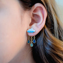 Laden Sie das Bild in den Galerie-Viewer, Süße Wolken Regentropfen Ohrringe
