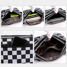 Laden Sie das Bild in den Galerie-Viewer, Exquisite vielseitige modische wasserdichte karierte Umhängetasche aus Nylon