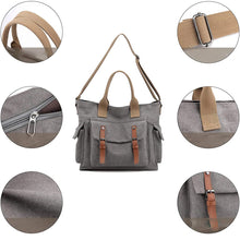 Laden Sie das Bild in den Galerie-Viewer, Damen Handtasche Umhängetasche aus Segeltuch