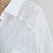Laden Sie das Bild in den Galerie-Viewer, Damen Loses  Baumwoll-Leinen-Shirt
