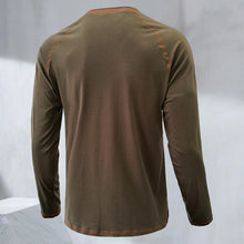 Laden Sie das Bild in den Galerie-Viewer, Langärmeliges Sportssweatshirt mit Brustknopfe Langarmpolo