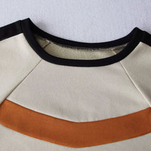 Laden Sie das Bild in den Galerie-Viewer, Stilvolles Langärmliges Sweatshirt mit Farbblockmuster