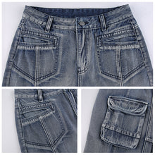 Laden Sie das Bild in den Galerie-Viewer, Vintage-Jeans mit mehreren Taschen