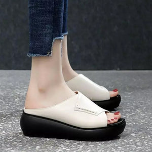 Sommerliche Fischmaulsandalen mit weicher Sohle für Damen