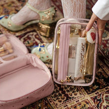 Laden Sie das Bild in den Galerie-Viewer, Kosmetiktasche aus Samt mit großem Fassungsvermögen+Waschtasche