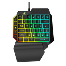 Laden Sie das Bild in den Galerie-Viewer, Einhändige farbenfrohe Gaming-Tastatur und -Maus