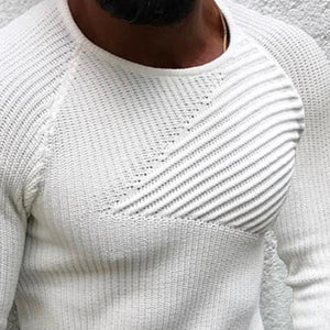 Schmal Geschnittener Pullover mit Rundhalsausschnitt