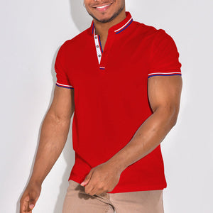 Einfarbiges Poloshirt mit Reverskragen