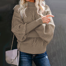 Laden Sie das Bild in den Galerie-Viewer, Lockerer Einfarbiger Langärmliger Strickpullover