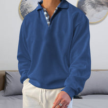 Laden Sie das Bild in den Galerie-Viewer, Einfarbiges Lässiges Langärmeliges Sweatshirt für Herren