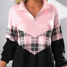 Laden Sie das Bild in den Galerie-Viewer, Eleganter Pullover mit V-Ausschnitt und Reißverschluss