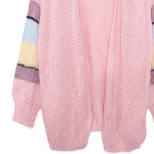 Laden Sie das Bild in den Galerie-Viewer, Gestreifte Langärmelige Strickjacke