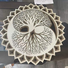 Laden Sie das Bild in den Galerie-Viewer, Wanddekoration aus Holz, Kunstwerk zum Aufhängen