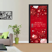 Laden Sie das Bild in den Galerie-Viewer, Weihnachtlicher Selbstklebender Entfernbarer Dekorativer Türaufkleber