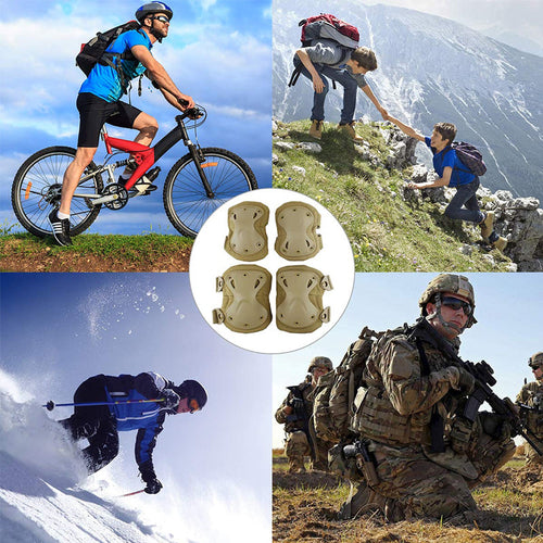 Militärische taktische Knie- und Ellbogenschützer, 4 Stück