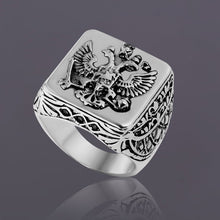 Laden Sie das Bild in den Galerie-Viewer, Gravierter Doppeladler-Ring