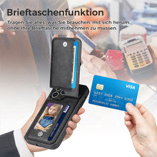 Laden Sie das Bild in den Galerie-Viewer, Magnetische Handyhülle mit Reißverschluss und Kreditkartenfach