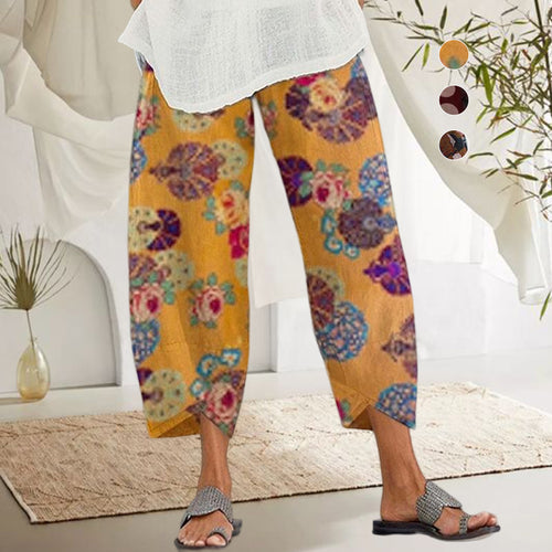 Lässige bedruckte elastische Bleistifthose