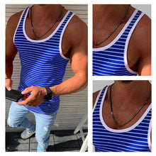 Laden Sie das Bild in den Galerie-Viewer, Gestreiftes lässiges Tanktop für Herren