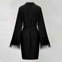 Laden Sie das Bild in den Galerie-Viewer, Modisches Kleid mit Fransenärmeln für Damen