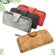 Laden Sie das Bild in den Galerie-Viewer, Damen gefrostete multifunktionale lange Geldbörse mit großem Fassungsvermögen