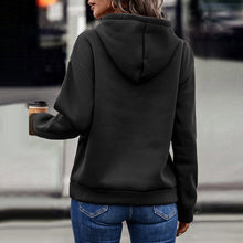 Laden Sie das Bild in den Galerie-Viewer, Damen Sweatshirt mit Kapuze und applizierter Spitze