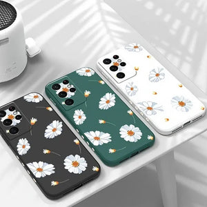 Gänseblümchen-Handyhülle aus Silikon für Samsung